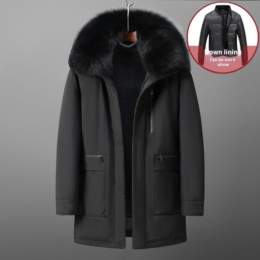 Men's Down Jacket Men's Mid-length Coat