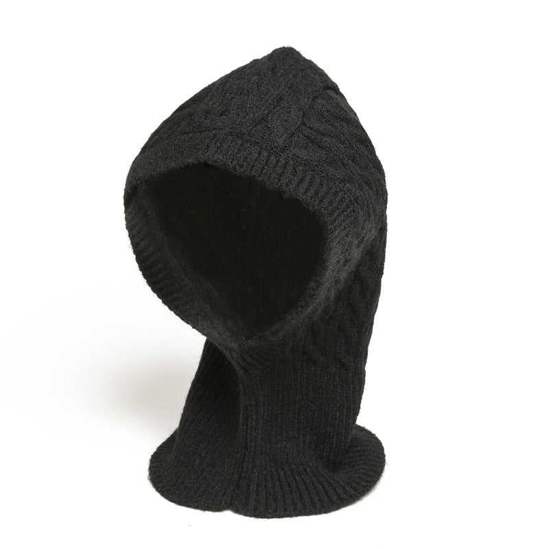 Hat Scarf Integrated Winter Outdoor Riding Warm Ear Protection Hat Knitted