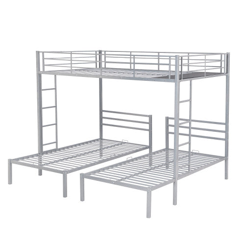 Full Over Twin Twin Size Bunk Bed With Built-in Shelf